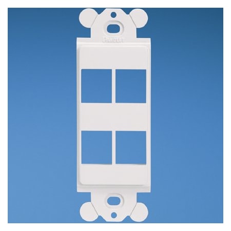 Panduit 4-Port, Screw Mount Module Frame (10 Pack), 10PK NK4RMFIW